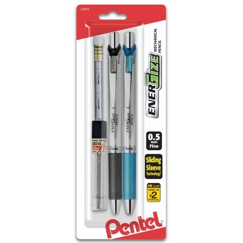 energize-mechanical-pencil-05mm-with-lead-and-erasers-2-pk