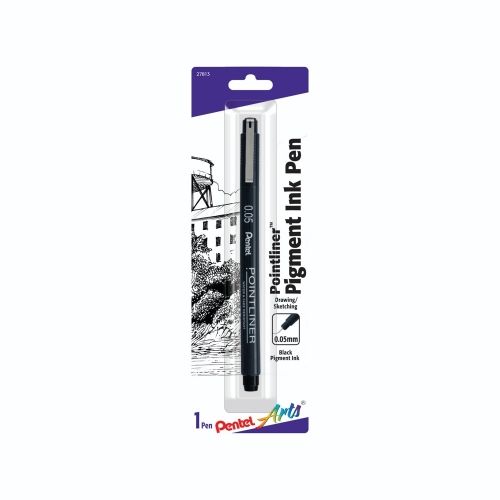 pentel-arts-pointliner-pen-1-pack-005mm-black-ink