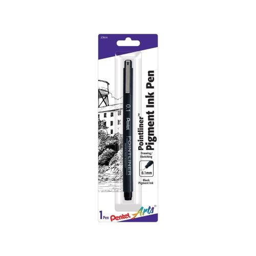 pentel-arts-pointliner-pen-1-pack-01mm-black-ink