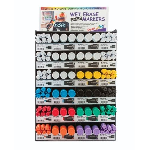pentel-arts-wet-erase-chalk-marker-tower-open-stock-display-108-pieces