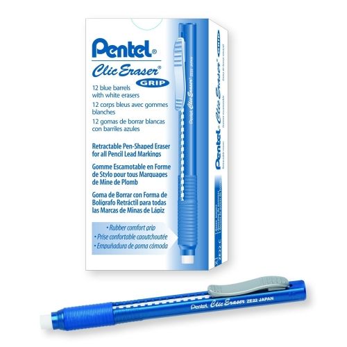 clic-eraser-grip-retractable-eraser-with-grip-assorted-office-barrels-3-pk