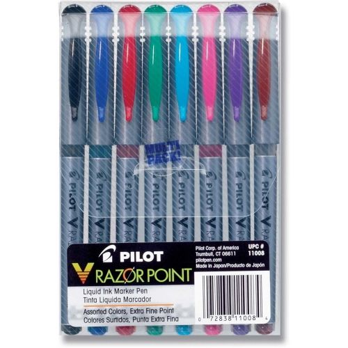 Pilot V Razor Point Liquid Ink Porous Point Pen, Stick, Extra-Fine 0.5 ...