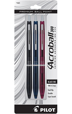 Pilot Acroball 300 Premium Ball Point Pen, Refillable & Retractable ...