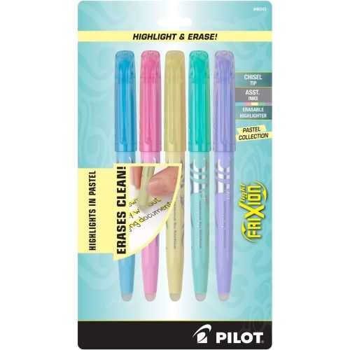 pilot-frixion-light-pastel-collection-erasable-highlighters-chisel-tip-assorted-color-inks-2-pack-1-ea
