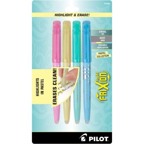 pilot-frixion-light-pastel-collection-erasable-highlighters-chisel-tip-assorted-color-inks-2-pack-1-ea