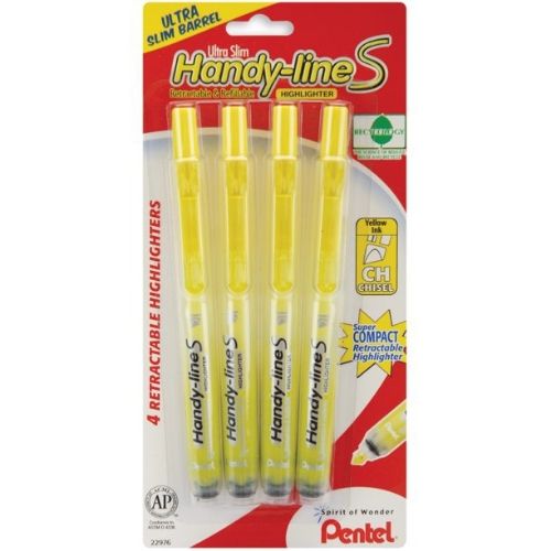 handy-line-s-retractable-highlighter-chisel-tip-asstd-ink-gsfp-4-pk