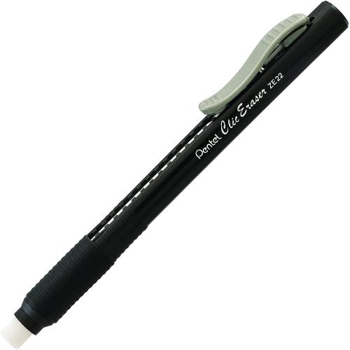 clic-eraser-grip-retractable-eraser-with-grip-assorted-office-barrels-3-pk