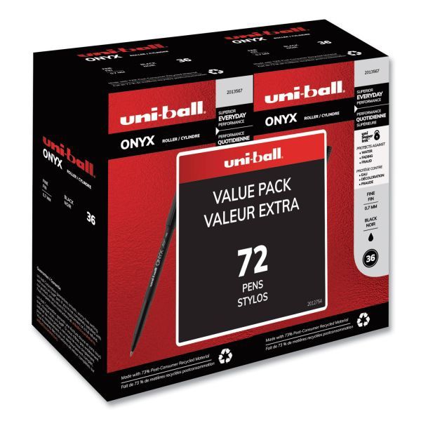 Uniball One Gel Pen 12 Pack; 0.5 Icro Black Pens; Gel Ink Pens - View #6