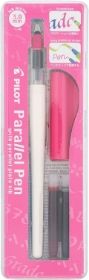 pilot-parallel-pen-premium-caligraphy-pen-set-30mm-nib-white-barrel-with-pink-accents
