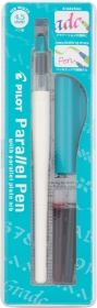 pilot-parallel-pen-premium-caligraphy-pen-set-45mm-nib-white-barrel-with-teal-accents