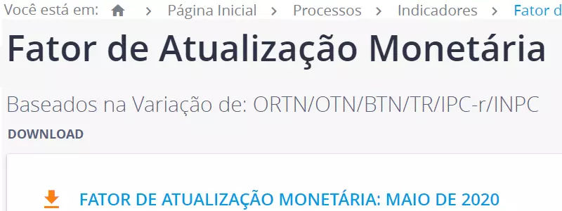 TJMG Correção Monetária TJMG Correção Monetária