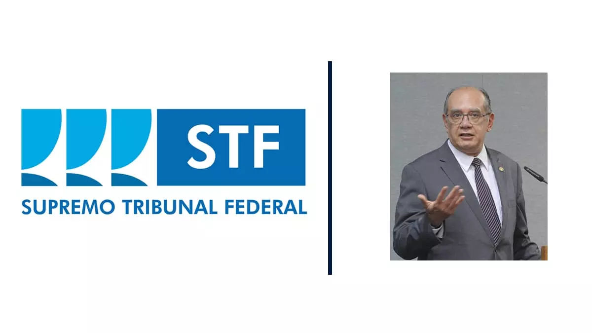 Gilmar Mendes Gilmar de terno fazendo um discurso