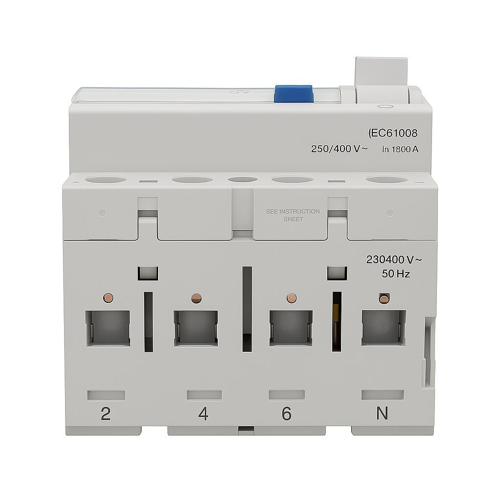 Hager 10A 1Pole 6Ka Miniature Circuit Breaker (MCB) - 63a-30ma