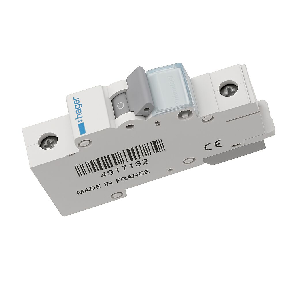 Hager 10A 1Pole 6Ka Miniature Circuit Breaker (MCB) - View 2