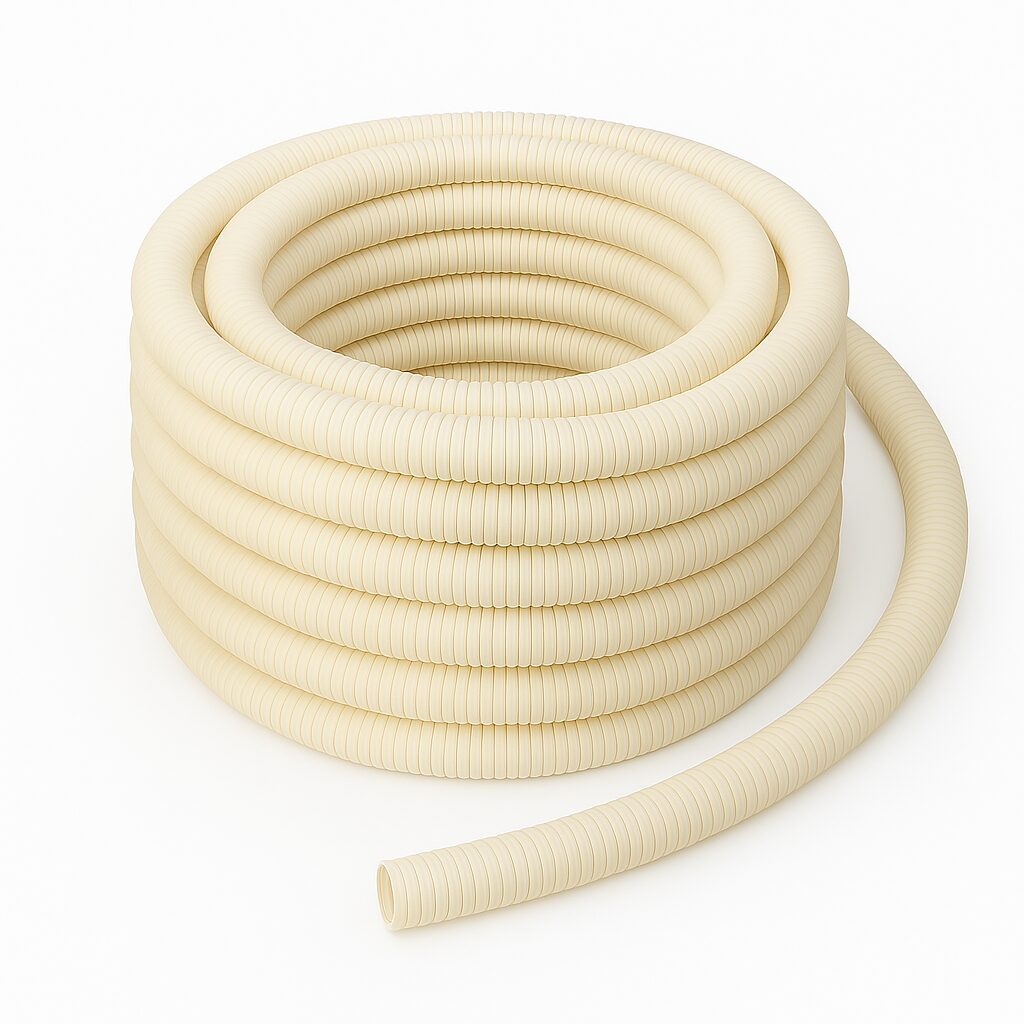 White PVC Flexible Conduit - 100ft Roll - View 2