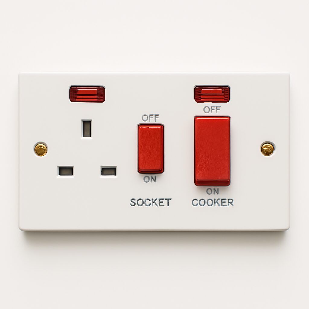 Selex 45A 1 Pole 2 Gang Cooker Switch