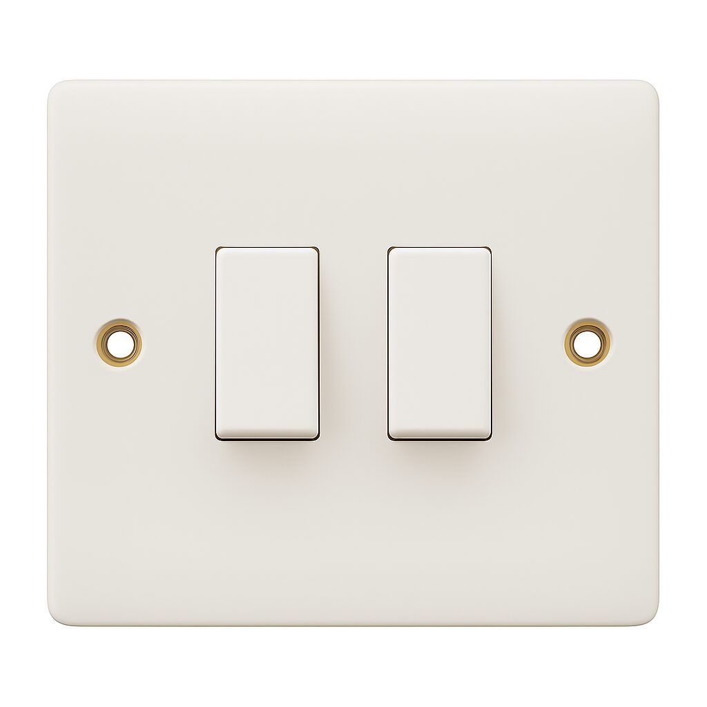 MK Electric Logic Plus K4873SA WHI 10A 3 Gang 2 Way Light Switch