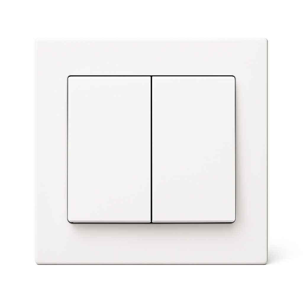 ABB 2 Gang 1 Way 10Amp Switch, Inora BL102, White