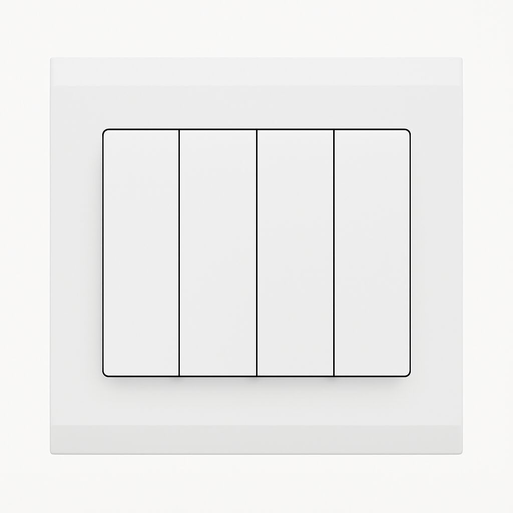 ABB 4 Gang 2 Way 10Amp Switch, Inora BL108, White