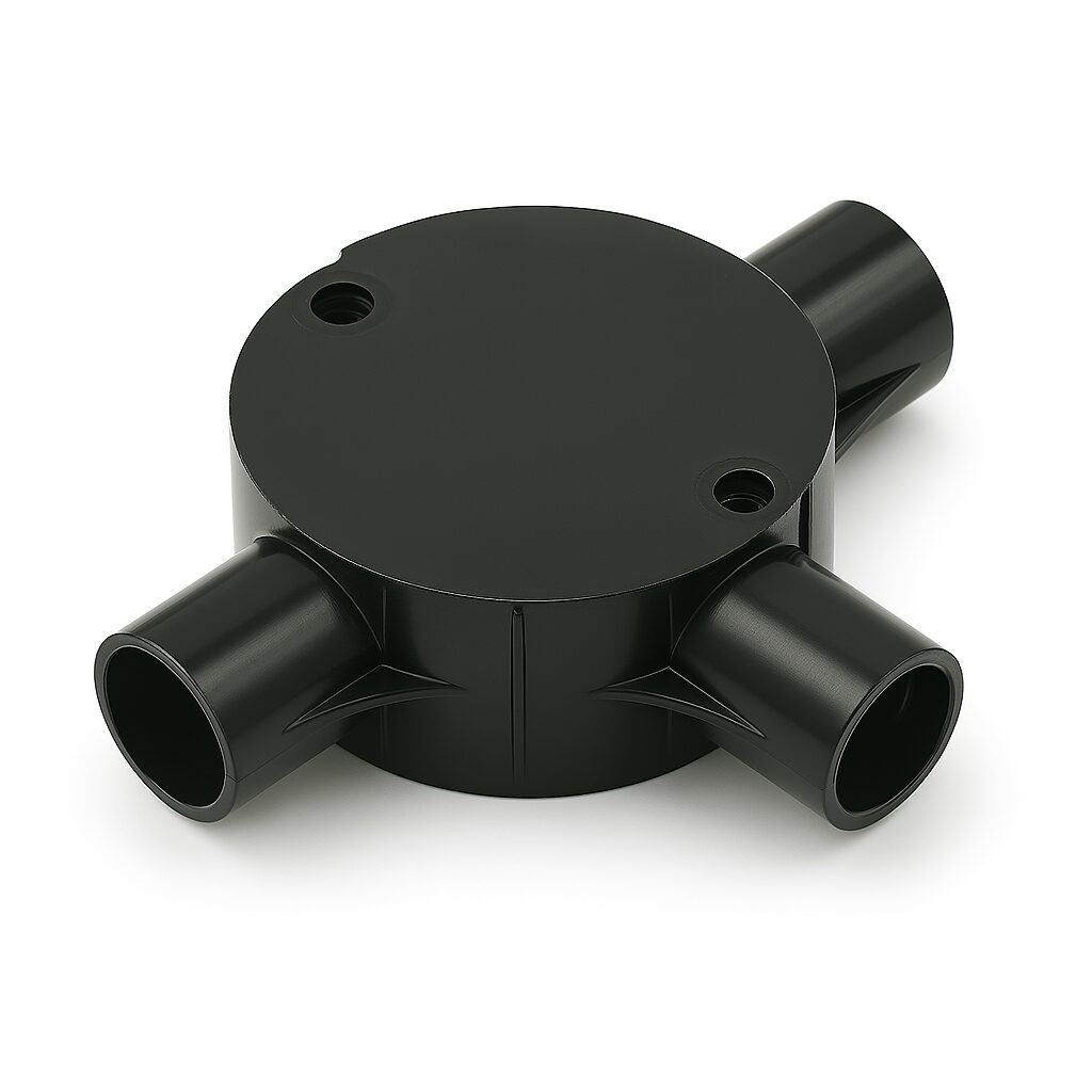 3 Way PVC Circular Box 25mm