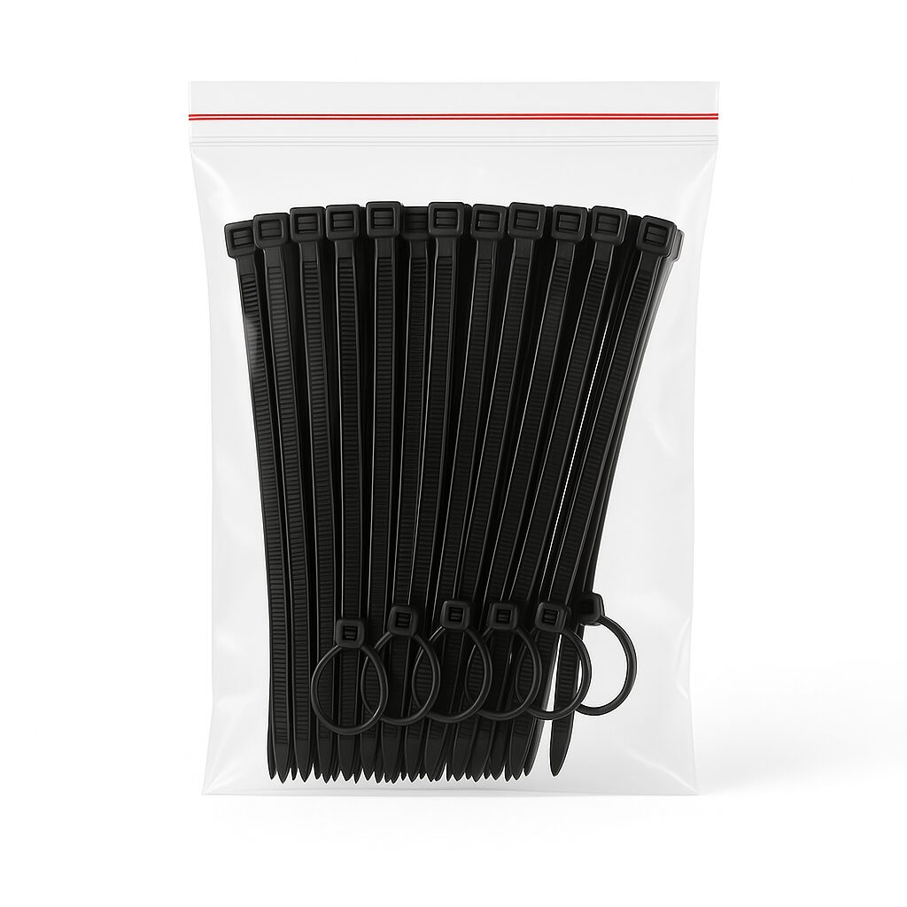 Black Cable Tie 3.6 x 300mm Pack - View 2