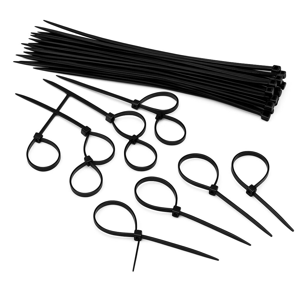 4.8mm x 450mm Black Cable Tie - Pack of 100