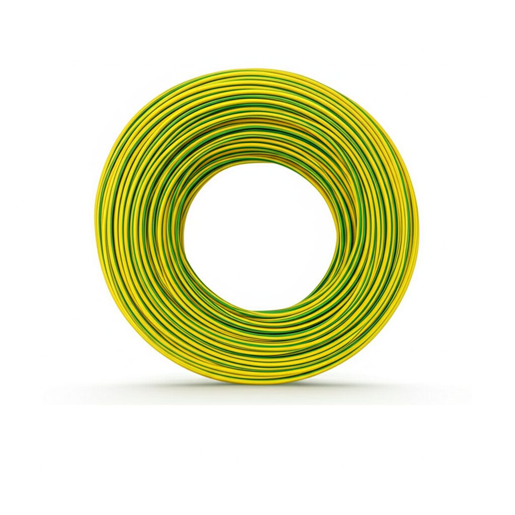 Oman 6mm x 100 Yard PVC Single Core Cable - Yellow Green