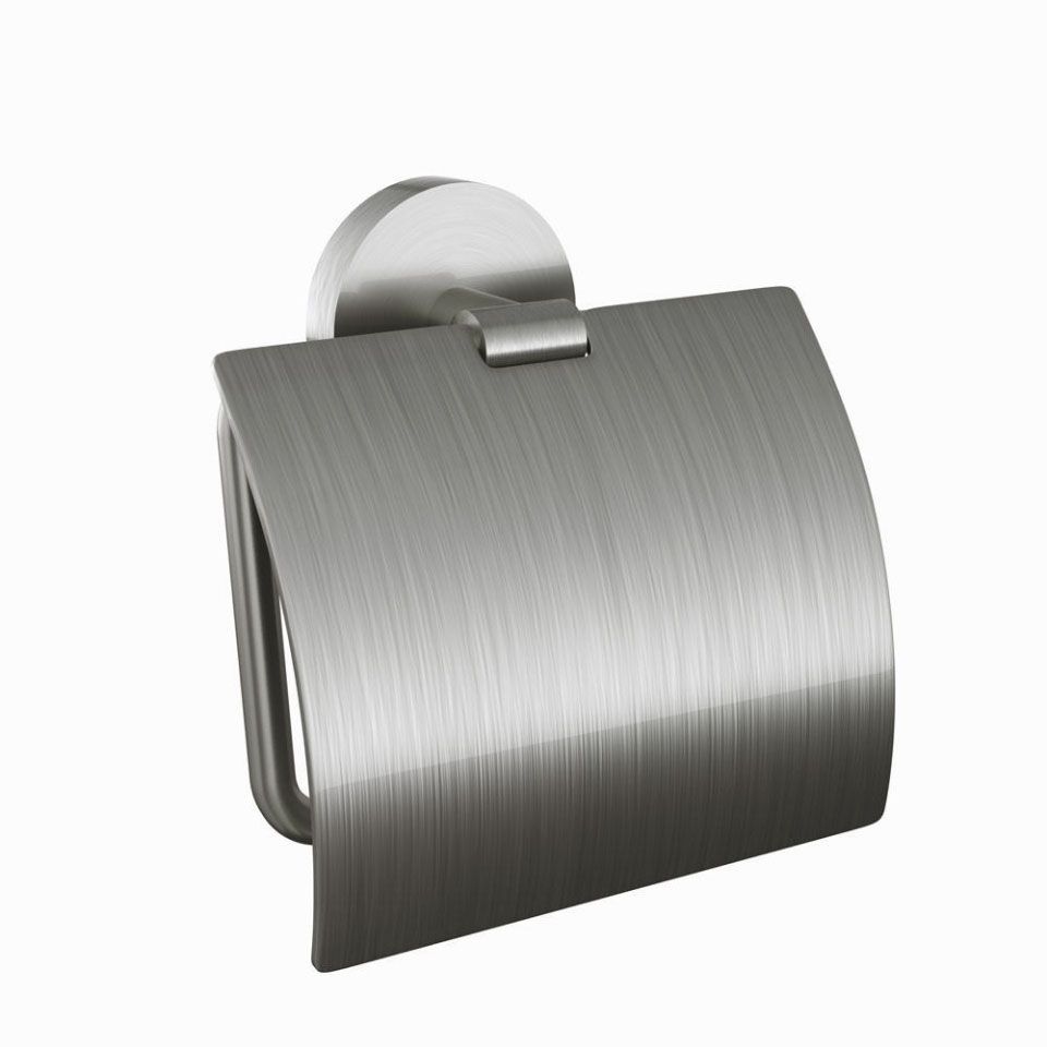 Jaquar Stainless Steel Lid Toilet Paper Holder - Chrome - stainless-steel