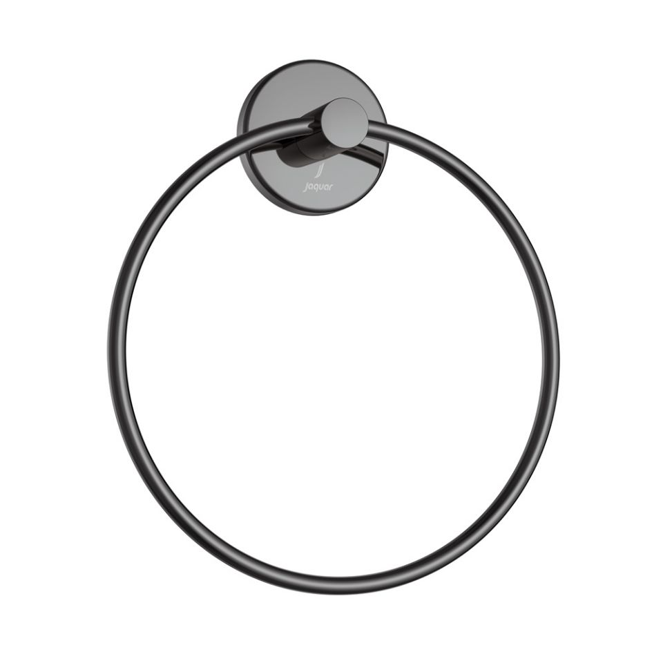 Jaquar Round Towel Ring - Black Chrome