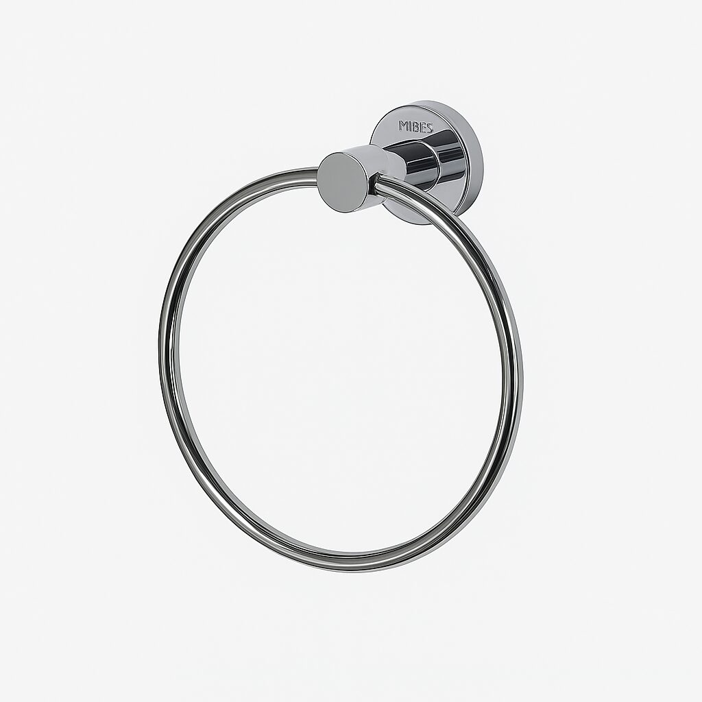 Milano Kika Chrome Towel Ring - View 2