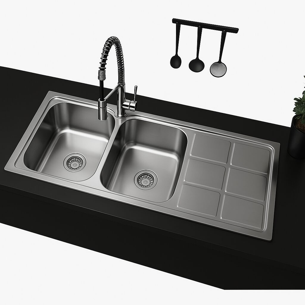 Milano-120 x 500mm Lay On DB/SD Kitchen Sink
