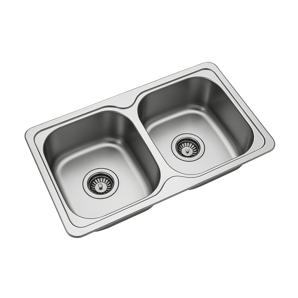 Milano Stainless Steel Double Bowl Kitchen Sink 820 X 500 X 180mm