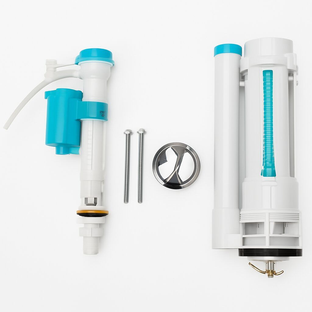 WC flash tank fitting - Toilet Flushing Mechanism Bottom Inlet 3/8"