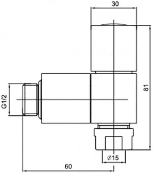 Milano 140800300063 Square Type Angle Valve - View 3