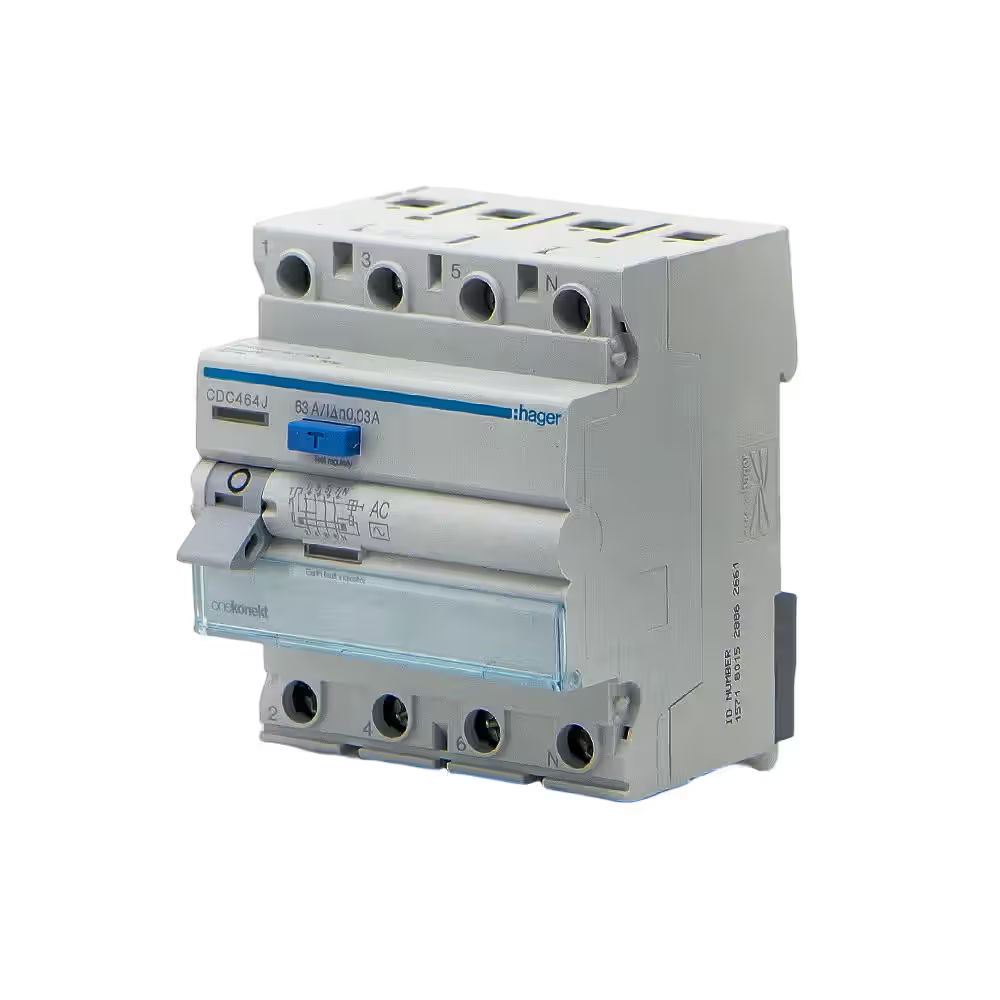 Hager 40A 2Pole 100MA Earth Leakage Circuit Breaker - View 2