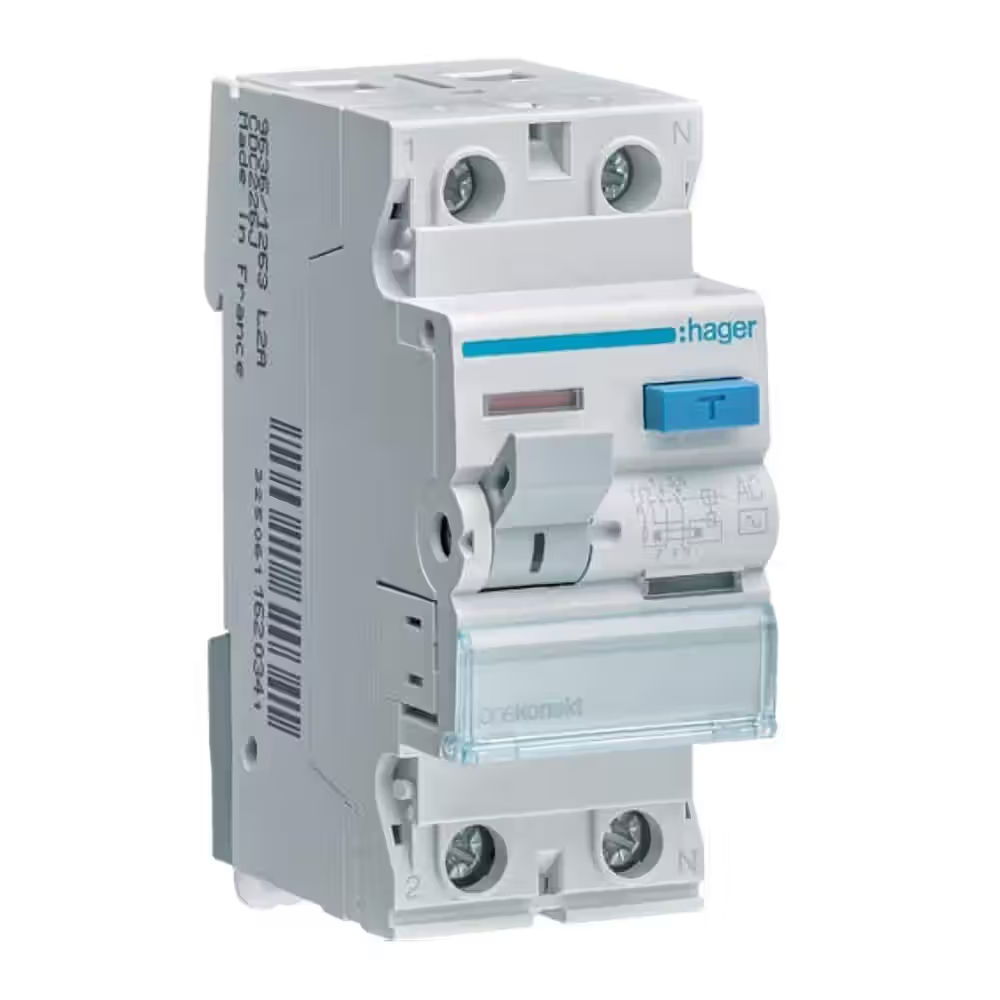 Hager 40A 2Pole 100MA Earth Leakage Circuit Breaker UAE