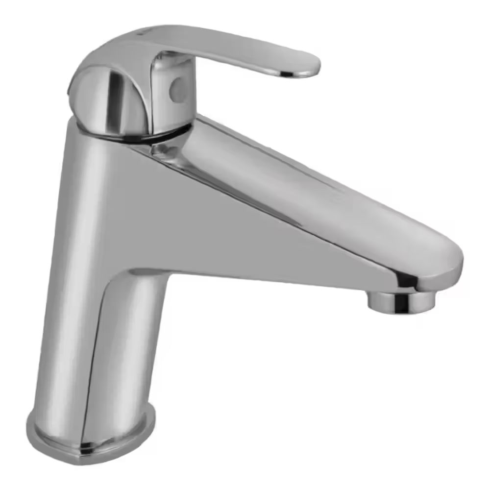 Essco Jaquar -375 mm Long Braided Hoses & Single Lever Basin Mixer without Popup Waste - Chrome