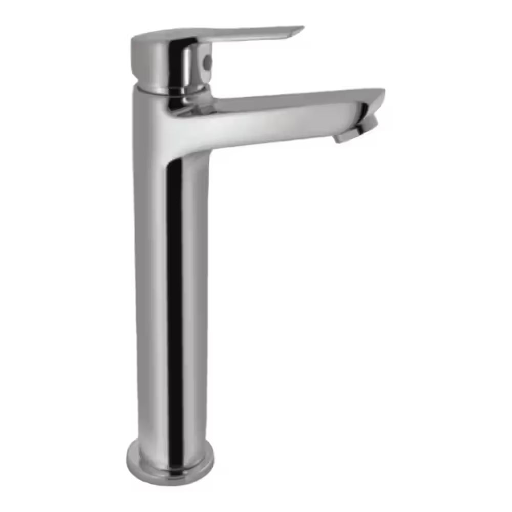 Essco Jaquar  600 mm Long Braided Hoses & Single Lever High Neck Basin Mixer without Popup Waste - Chrome