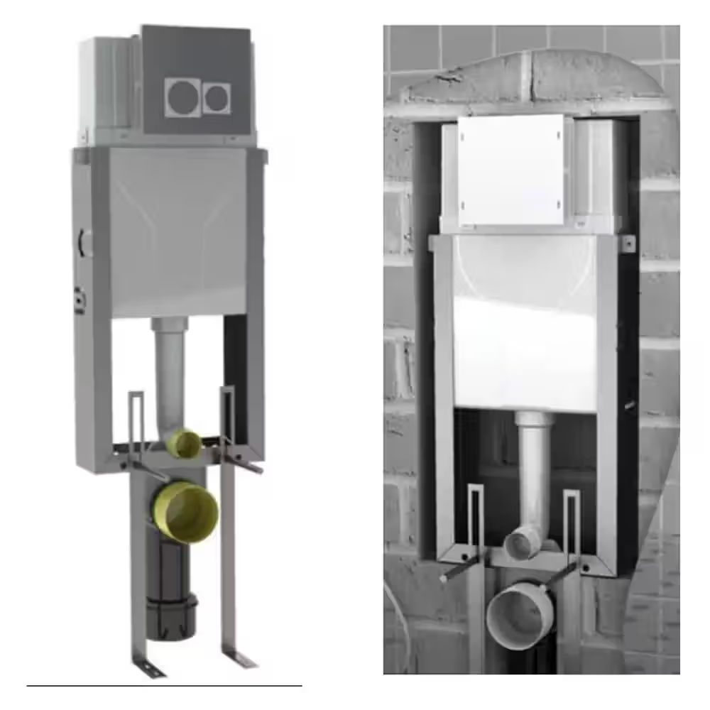 Milano Sanica 140500100303 Concealed Flush with Chrome Push Plate