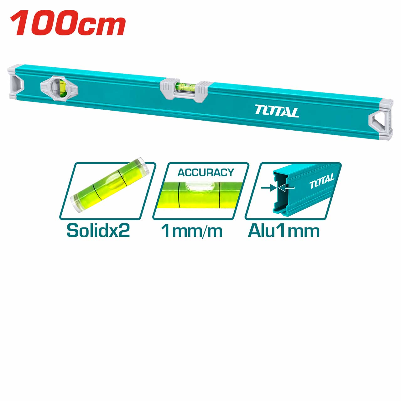 Total - 100CM Spirit Level - View 2
