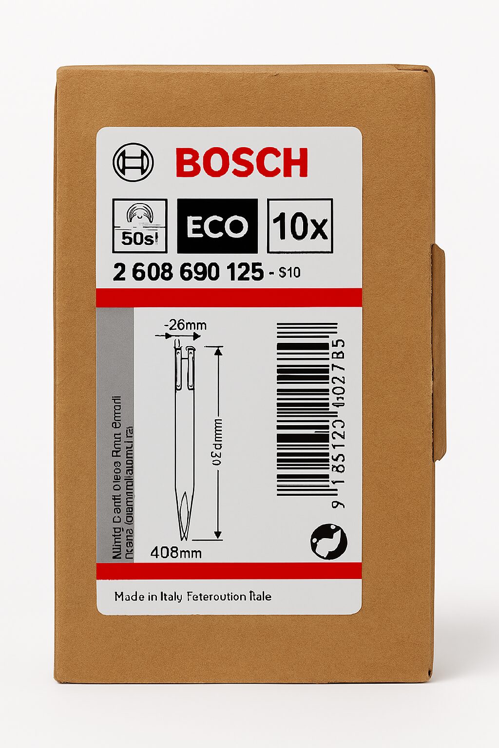 Bosch P10 SDS Max (2608690125) 25 x 400mm Flat Chisel - View 2