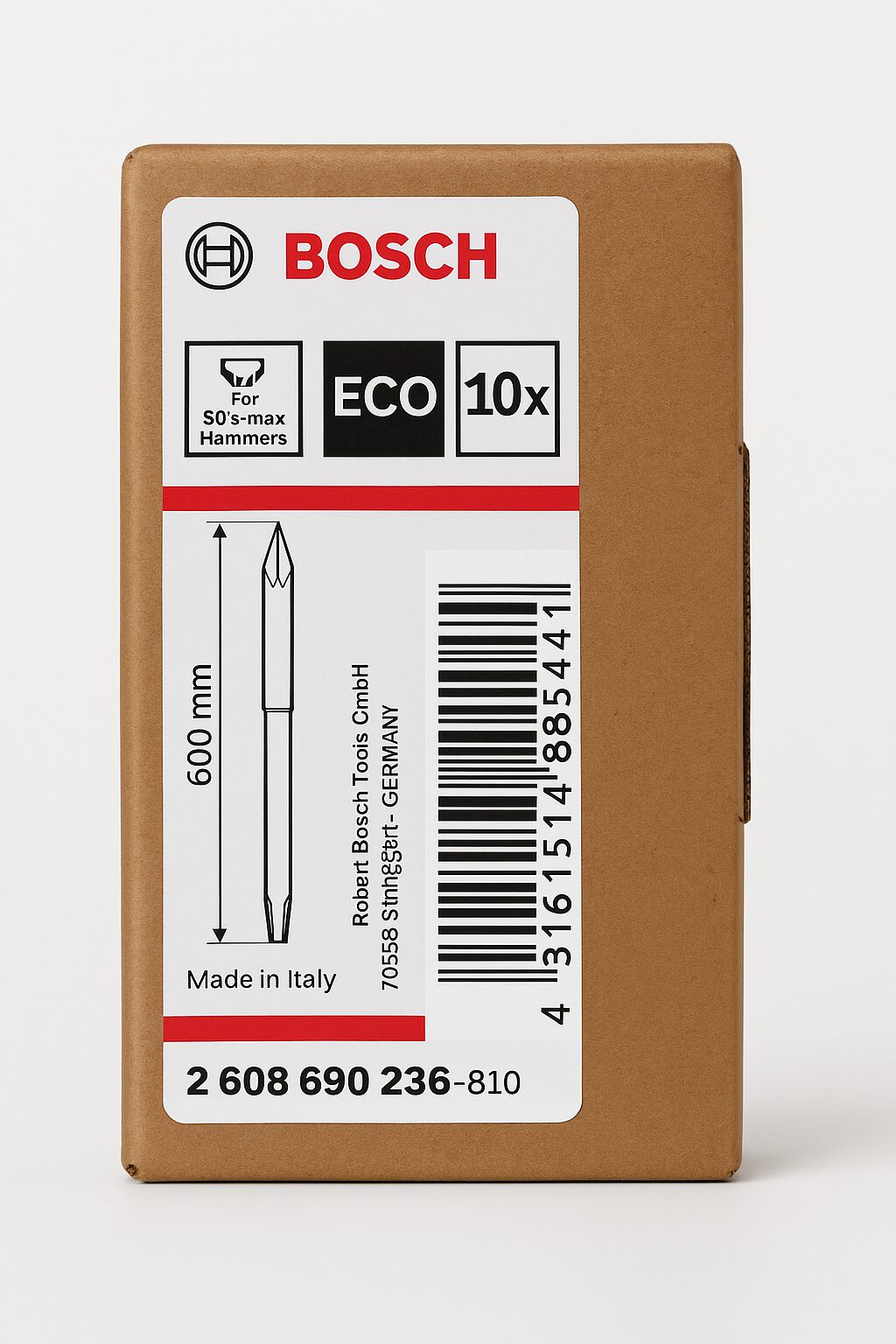 Bosch SDS Max Pointed Chisel 600mm