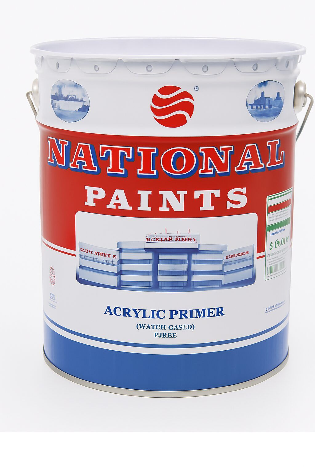 National Paints 18L Acrylic Primer - White