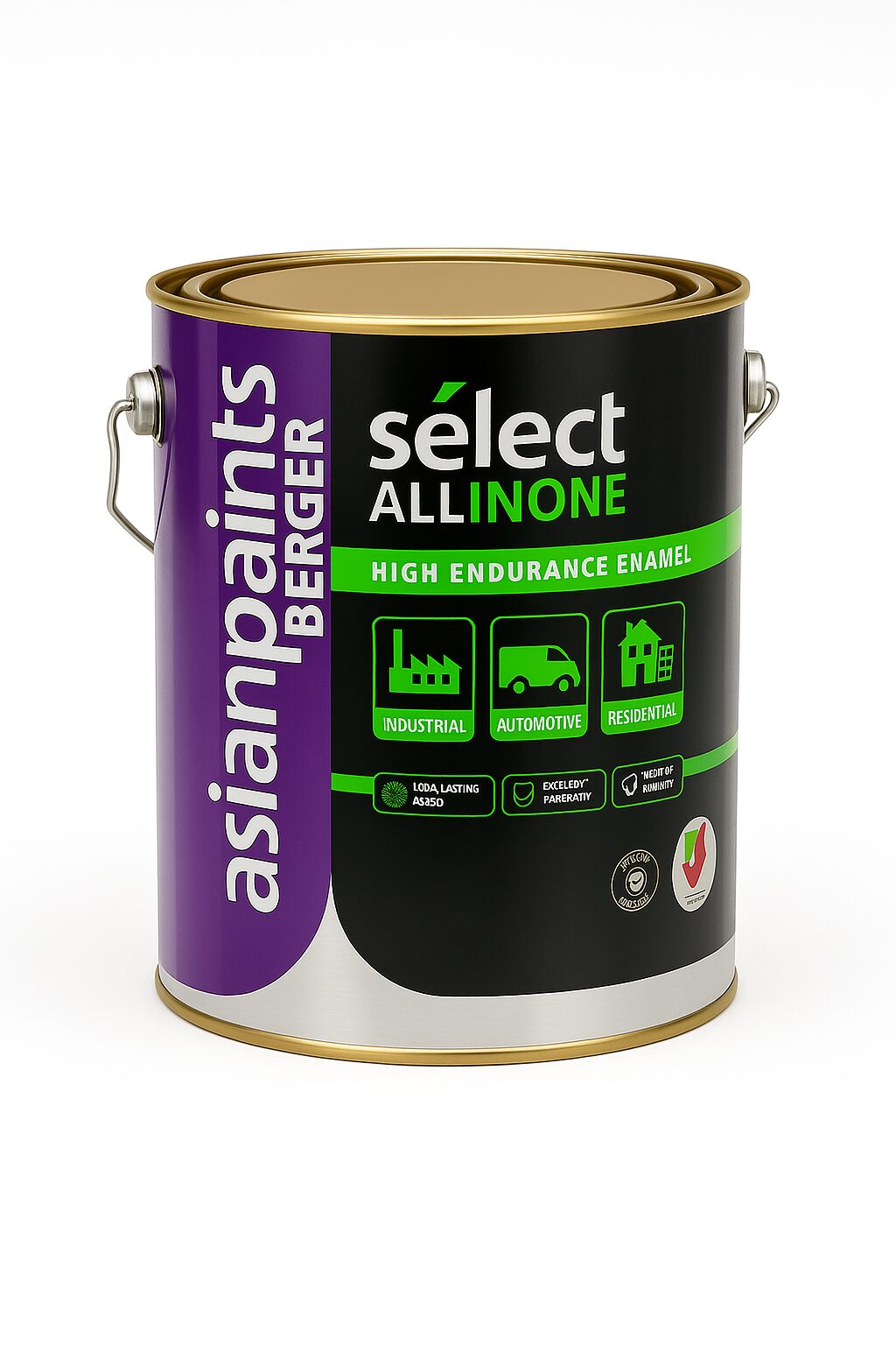 Asian Paints Berger All In One Enamel 3.6L - 295 Minerva Grey.