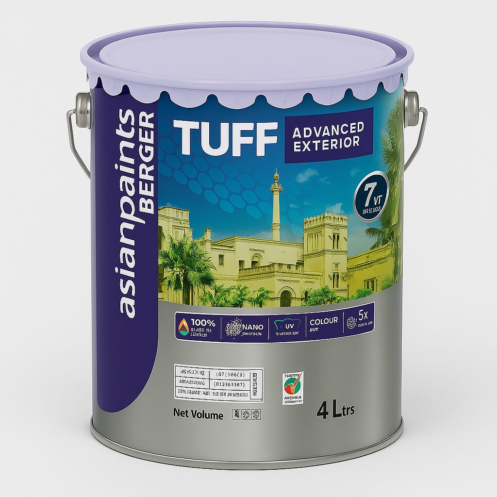 Asian Paints Berger Tuff Exterior Matt Black (4L) UAE