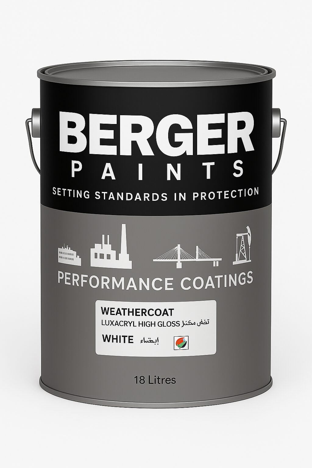 Asian Paints Berger Weathercoat Luxacryl High Gloss 18L Black