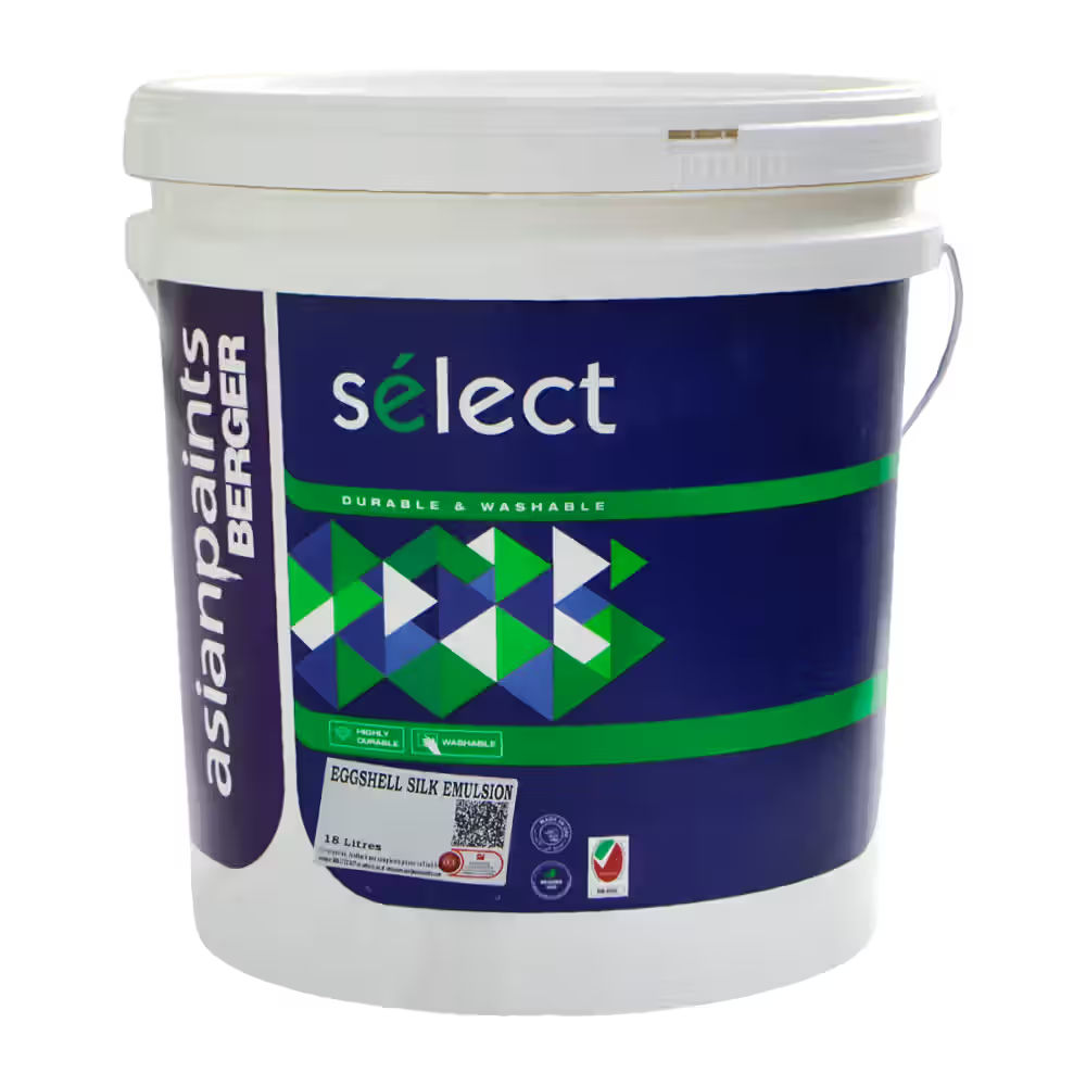 Asian Paints Berger 18L Select Eggshell Matt Emulsion 800 - White UAE