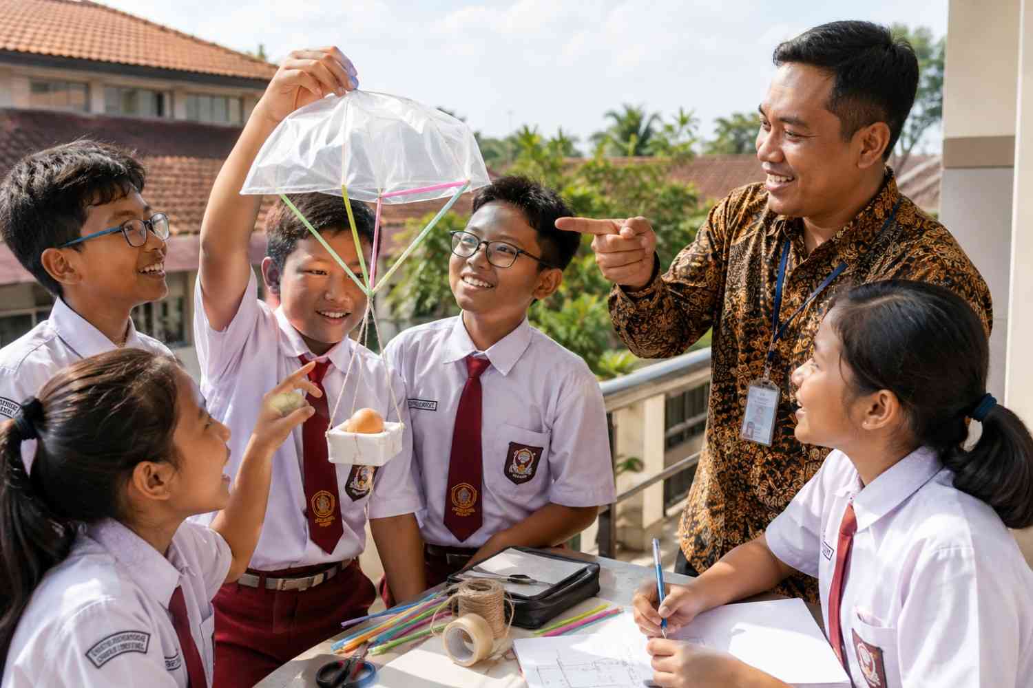 Eksperimen Parachute Egg Drop Insinyur Cilik Pelajaran IPA SD