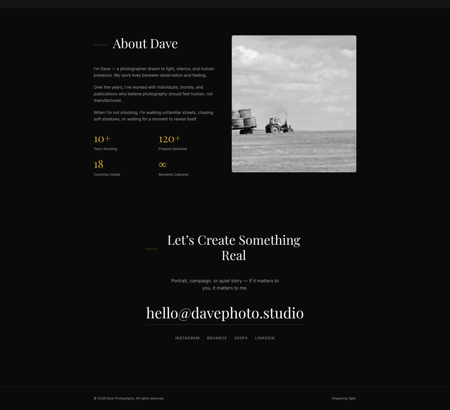 Stillframe — Minimal Photography Portfolio Template 