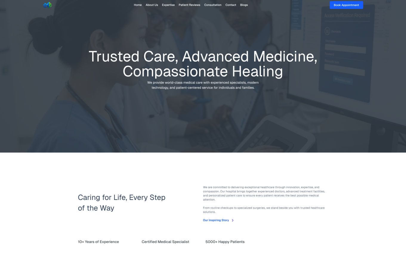 MedCare Hospital HTML and Tailwind Web Template